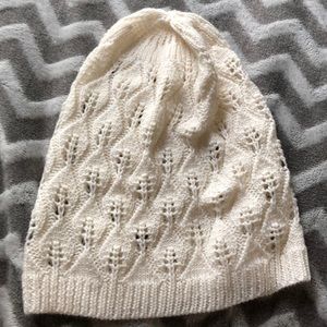 cream beanie